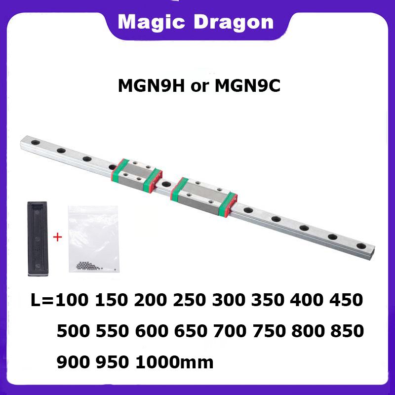 Linear Rail Mgn12H Set - YENİ 9mm Lineer Kılavuz MGN9 100